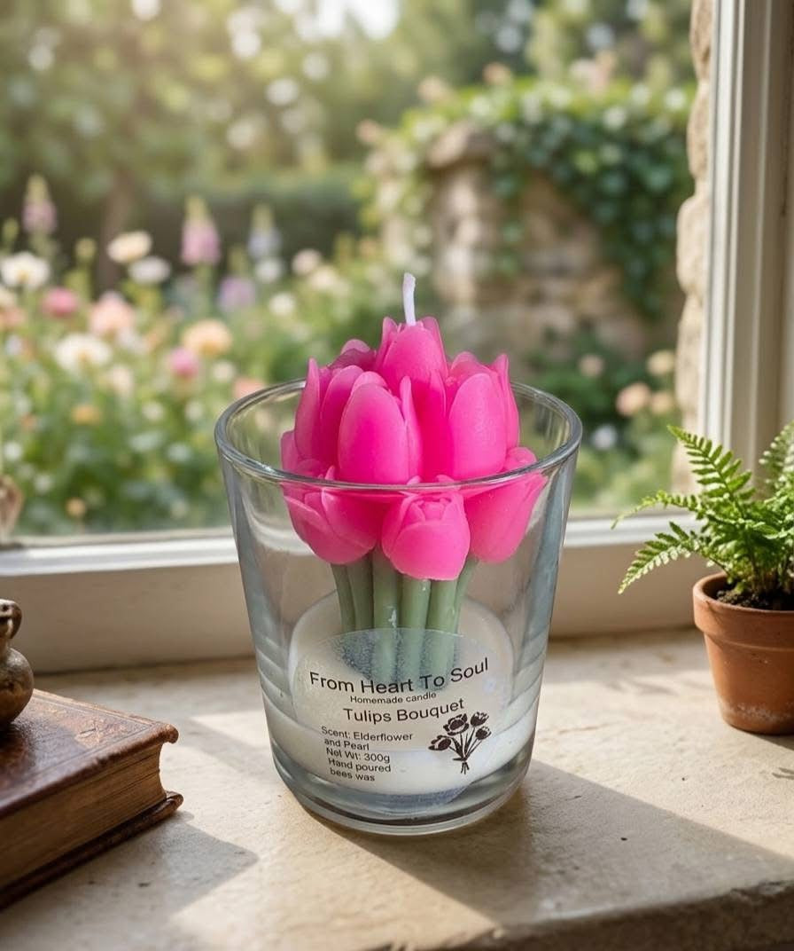 Tulips boutique candle