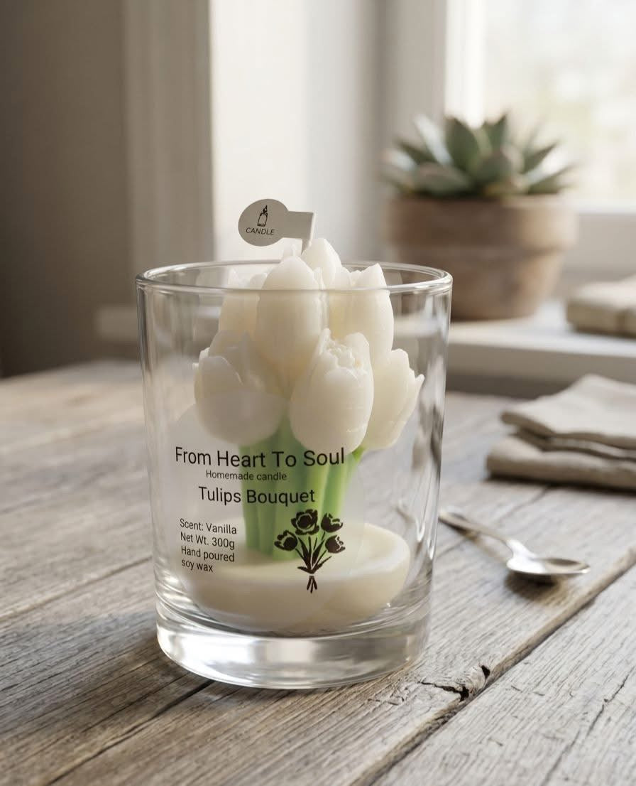 Tulips boutique candle