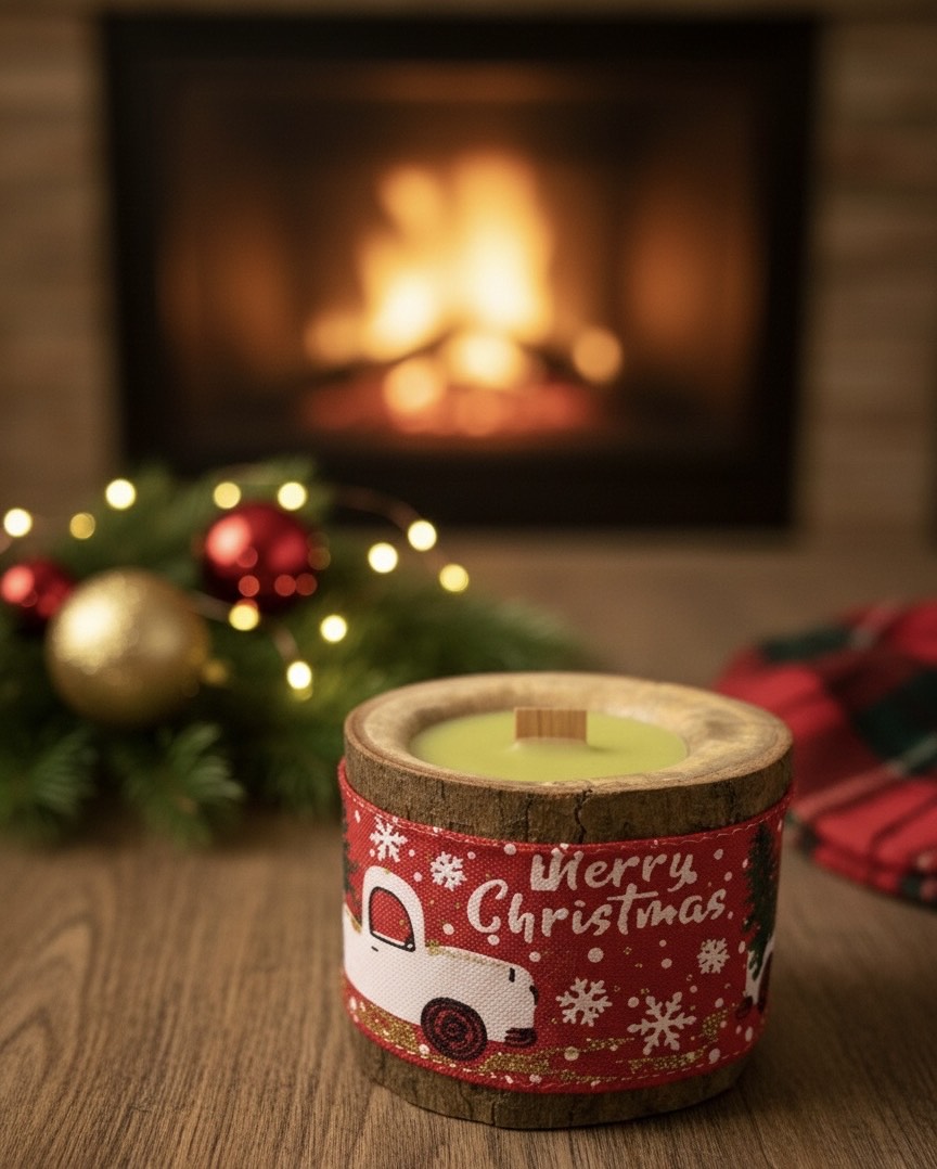 Homemade candle -Christmas wish