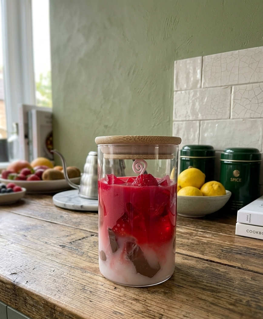 Iced Strawberry Latte
