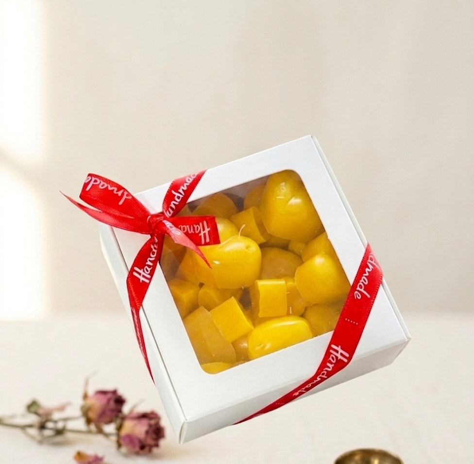 Mini Heart Natural Beeswax Melts